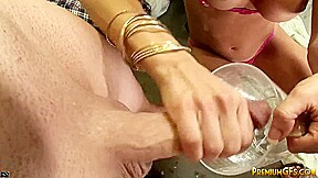 Hunter Bryce Agressive handjob a big dick